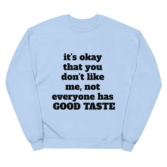 Unisex fleece sweatshirt